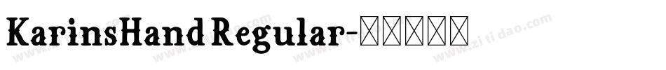 KarinsHand Regular字体转换
